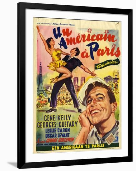 An American In Paris, Film Poster, 1950s-null-Framed Giclee Print