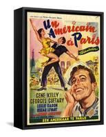 An American In Paris, Film Poster, 1950s-null-Framed Stretched Canvas