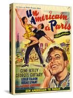 An American In Paris, Film Poster, 1950s-null-Stretched Canvas