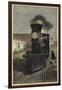 An American Locomotive Engine and Cow Catcher-null-Framed Giclee Print