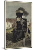 An American Locomotive Engine and Cow Catcher-null-Mounted Giclee Print