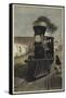 An American Locomotive Engine and Cow Catcher-null-Framed Stretched Canvas