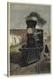 An American Locomotive Engine and Cow Catcher-null-Stretched Canvas