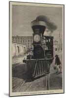 An American Locomotive Engine and Cow Catcher-null-Mounted Giclee Print