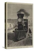 An American Locomotive Engine and Cow Catcher-null-Stretched Canvas