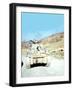 An American M4 Sherman with Mounted Machine Gun Passing a Group of Sheep in the Mountains-null-Framed Photographic Print