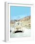 An American M4 Sherman with Mounted Machine Gun Passing a Group of Sheep in the Mountains-null-Framed Photographic Print