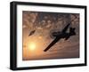 An American P-51 Mustang Gives Chase to a UFO-Stocktrek Images-Framed Premium Photographic Print