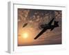 An American P-51 Mustang Gives Chase to a UFO-Stocktrek Images-Framed Premium Photographic Print