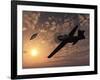 An American P-51 Mustang Gives Chase to a UFO-Stocktrek Images-Framed Photographic Print