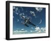 An American P-51 Mustang Gives Chase to a UFO-Stocktrek Images-Framed Photographic Print