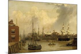 An American Packet running for Swansea Harbour-George Chambers-Mounted Giclee Print