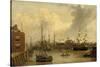 An American Packet running for Swansea Harbour-George Chambers-Stretched Canvas