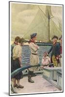 An American Privateer Captures a British Vessel-Howard Pyle-Mounted Art Print