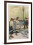 An American Privateer Captures a British Vessel-Howard Pyle-Framed Art Print