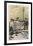 An American Privateer Captures a British Vessel-Howard Pyle-Framed Art Print
