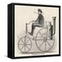 An American Steam-Powered Motor-Cycle-null-Framed Stretched Canvas