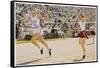 An American Woman Wins the 4X100M Relay-null-Framed Stretched Canvas