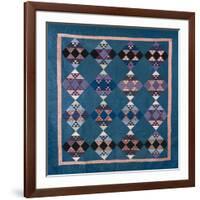 An Amish Bird in Flight Design Coverlet, Midwestern, Pieced and Quilted Cotton, 1900-1925-null-Framed Giclee Print