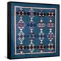 An Amish Bird in Flight Design Coverlet, Midwestern, Pieced and Quilted Cotton, 1900-1925-null-Framed Stretched Canvas