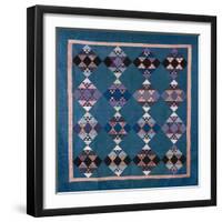 An Amish Bird in Flight Design Coverlet, Midwestern, Pieced and Quilted Cotton, 1900-1925-null-Framed Giclee Print