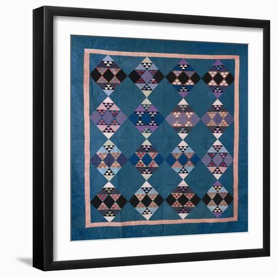 An Amish Bird in Flight Design Coverlet, Midwestern, Pieced and Quilted Cotton, 1900-1925-null-Framed Giclee Print