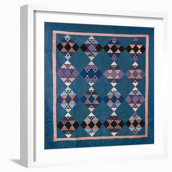 An Amish Bird in Flight Design Coverlet, Midwestern, Pieced and Quilted Cotton, 1900-1925-null-Framed Giclee Print