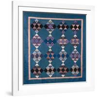 An Amish Bird in Flight Design Coverlet, Midwestern, Pieced and Quilted Cotton, 1900-1925-null-Framed Giclee Print