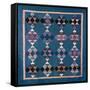 An Amish Bird in Flight Design Coverlet, Midwestern, Pieced and Quilted Cotton, 1900-1925-null-Framed Stretched Canvas