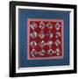 An Amish Crazy Quilt Pattern Coverlet. 'K.F.', Lancaster County, Pennsylvania, 1922-null-Framed Giclee Print