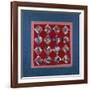 An Amish Crazy Quilt Pattern Coverlet. 'K.F.', Lancaster County, Pennsylvania, 1922-null-Framed Giclee Print