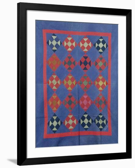 An Amish Hole in the Barn Door Design Coverlet. Holmes County, Ohio, 1908-null-Framed Giclee Print