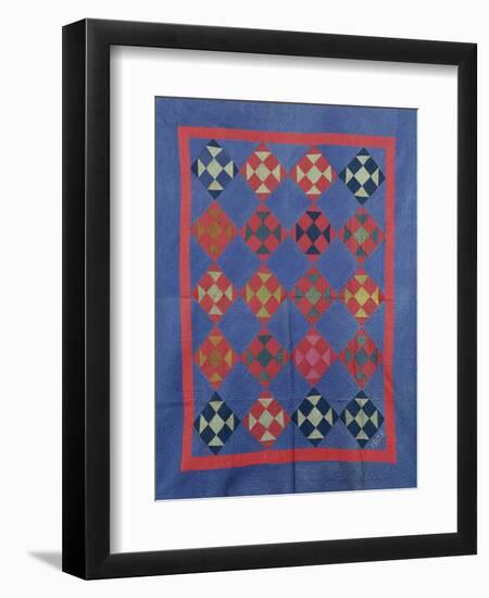 An Amish Hole in the Barn Door Design Coverlet. Holmes County, Ohio, 1908-null-Framed Premium Giclee Print