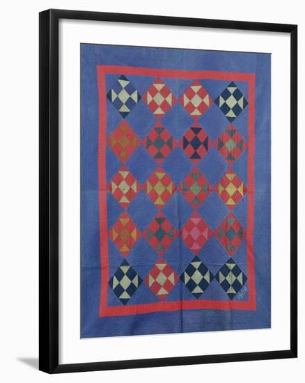 An Amish Hole in the Barn Door Design Coverlet. Holmes County, Ohio, 1908-null-Framed Giclee Print