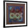 An Amish Ocean Waves Design Coverlet-null-Framed Giclee Print