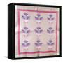 An Amish Pieced and Appliqued Cotton Quilted Coverlet, circa 1930-null-Framed Stretched Canvas