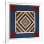 An Amish Pieced Cotton and Wool Quilted Coverlet, Lancaster County, Pennsylvania, circa 1925-null-Framed Giclee Print