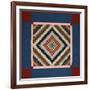 An Amish Pieced Cotton and Wool Quilted Coverlet, Lancaster County, Pennsylvania, circa 1925-null-Framed Giclee Print
