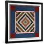 An Amish Pieced Cotton and Wool Quilted Coverlet, Lancaster County, Pennsylvania, circa 1925-null-Framed Giclee Print