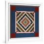 An Amish Pieced Cotton and Wool Quilted Coverlet, Lancaster County, Pennsylvania, circa 1925-null-Framed Giclee Print