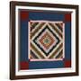 An Amish Pieced Cotton and Wool Quilted Coverlet, Lancaster County, Pennsylvania, circa 1925-null-Framed Giclee Print