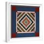 An Amish Pieced Cotton and Wool Quilted Coverlet, Lancaster County, Pennsylvania, circa 1925-null-Framed Giclee Print