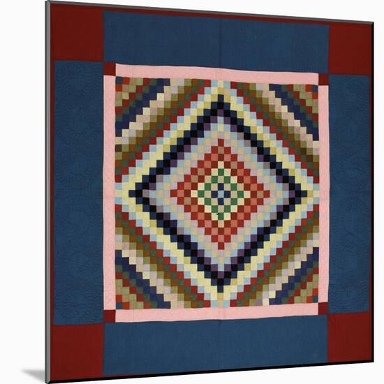 An Amish Pieced Cotton and Wool Quilted Coverlet, Lancaster County, Pennsylvania, circa 1925-null-Mounted Giclee Print