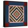 An Amish Pieced Cotton and Wool Quilted Coverlet, Lancaster County, Pennsylvania, circa 1925-null-Framed Stretched Canvas