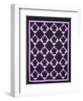 An Amish Pieced & Quilted Cotton Coverlet, Indiana or Ohio, circa 1910-null-Framed Giclee Print