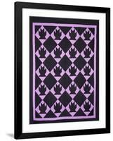 An Amish Pieced & Quilted Cotton Coverlet, Indiana or Ohio, circa 1910-null-Framed Giclee Print