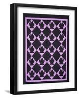 An Amish Pieced & Quilted Cotton Coverlet, Indiana or Ohio, circa 1910-null-Framed Giclee Print