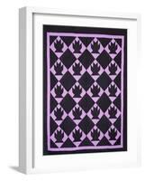 An Amish Pieced & Quilted Cotton Coverlet, Indiana or Ohio, circa 1910-null-Framed Giclee Print