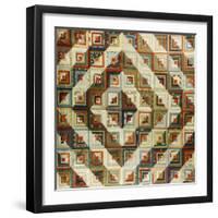 An Amish Pieced & Quilted Cotton Coverlet, Late 19th/Early 20th Century-null-Framed Premium Giclee Print