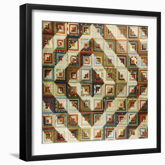 An Amish Pieced & Quilted Cotton Coverlet, Late 19th/Early 20th Century-null-Framed Premium Giclee Print